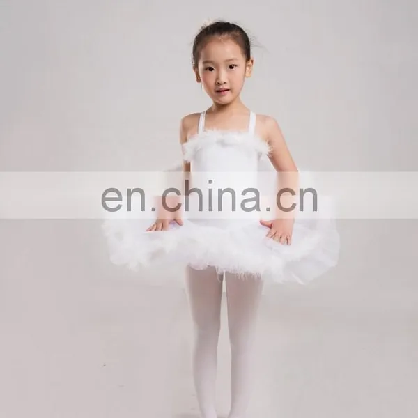 Amazon Soft Beautiful Classical Kid Girls White Swan Ballet Tutu