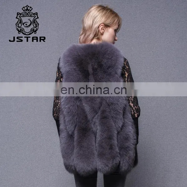 New Products Women Winter Fox Fur Gilet Real Fur Vest photo-3