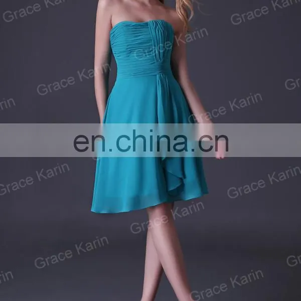 2015 Grace Karin New Women's Sexy Short Off-Shoulder Bridesmaid Dress CL3474 photo-3