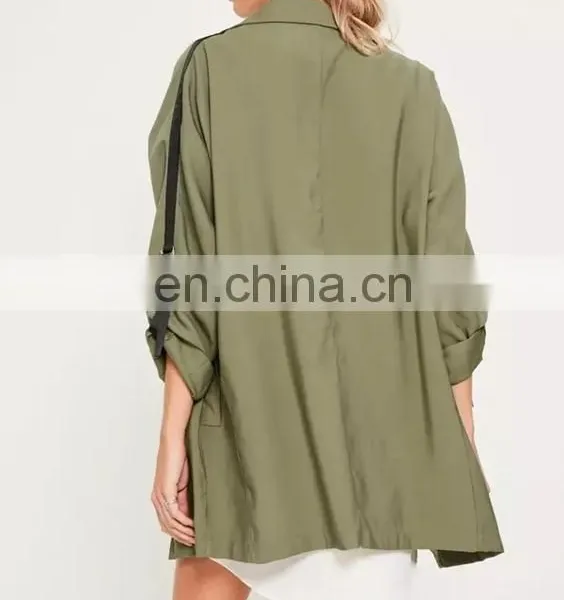 Latest Fashion Army Green Parka Overcoats Woman Parka photo-6