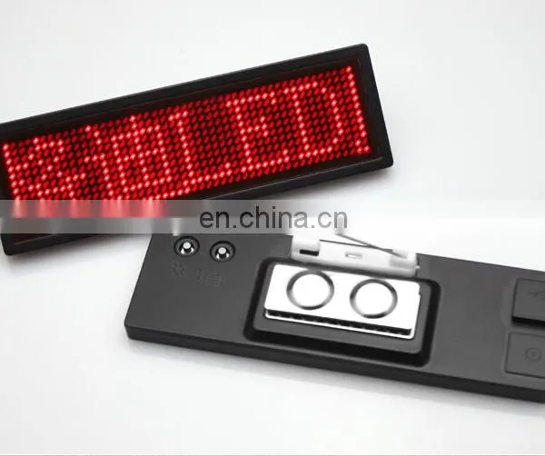 Custom Logo Magnetic Name Badge, Led Badge, Led Pin Badge photo-2