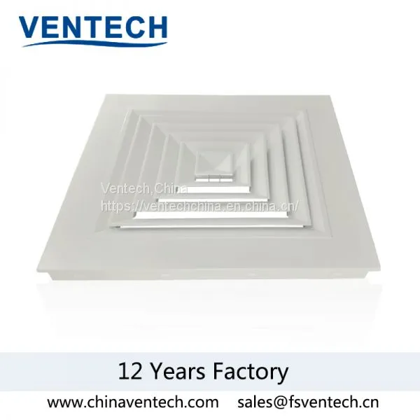 HVAC 4 Way Square Ceiling Diffuser Ventilation Diffuser Air Diffuser photo-3
