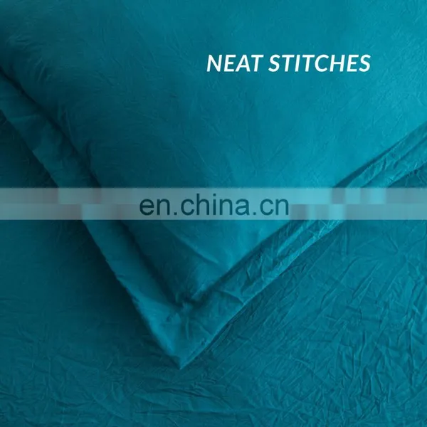 Top Sale Modern Trend Soft Fade Resistance Water Wash Cotton Duvet Cover Set photo-6