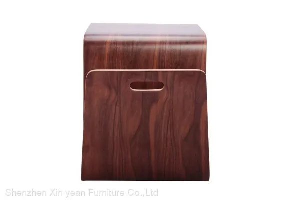Office Mag Side Table Modern Walnut Accent Table as TV and Laptop Stand photo-4