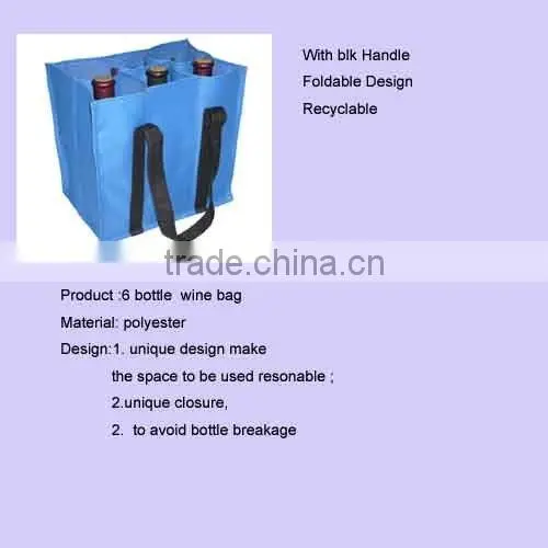 6 Bottle Ployester Wine Bag