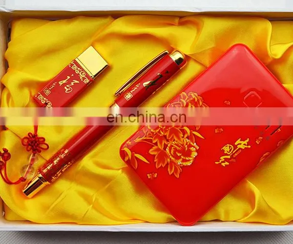 Novelty Business Gift Set Chineses Style Power Bank 6000mah+ 8gb USB With Papery Package photo-5