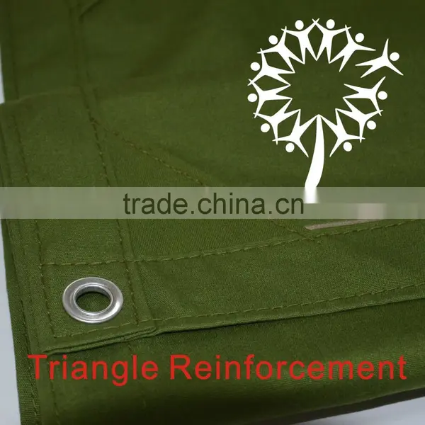 Olive Green Polyester Cotton Heavy Duty Waterproof Canvas Tarps photo-4