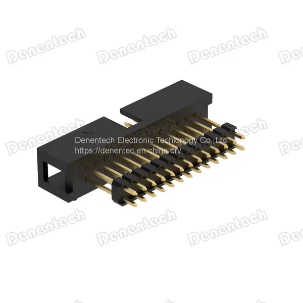 Denentech 2.54mm H9.0 W8.80 Dual Row Straight Heighten DIP Box Header photo-3