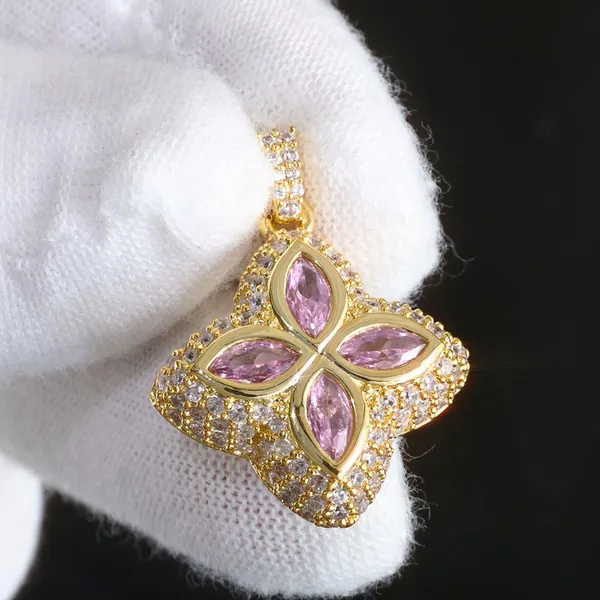 Men's and Women's Necklace Gold-plated Zircon Geometric Hip-hop Rock Popular Fashion Jewelry Party Accessories photo-4