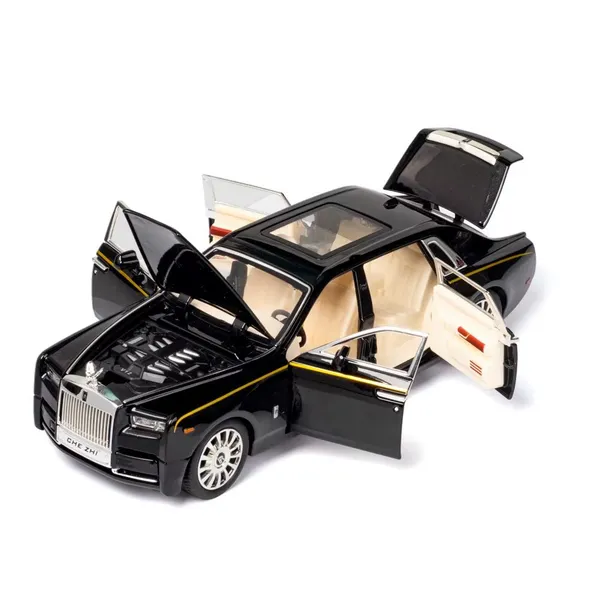 CHEZHI 1:24 Phantom Alloy Car Model Six-open With Sound and Light Pullback Car Metal Model Toy photo-5
