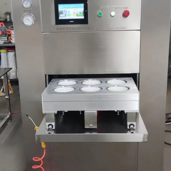 Fresh Lily Sealed Bowl Gas - Regulated Packaging Machine for Locking Freshness. Lily Nitrogen - Filled Vacuum Packaging and Sealing Machine for Preservation