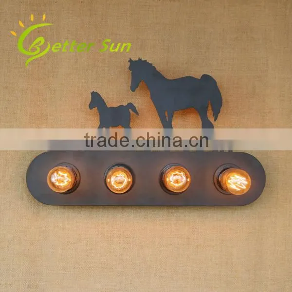 Two Horse Fancy Designs Wall Lamp Wall Light/Classic Wall Sconce photo-2