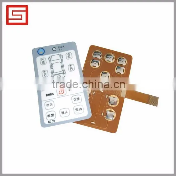 membrane switch with key embossed