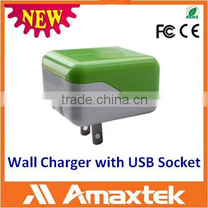Universal Wall Socket USB Charger with Dual Port USB Socket for Charging