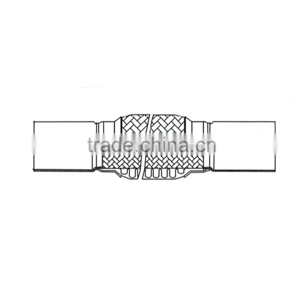 Long Life Double Braided Exhaust Flex Pipes With Nipples photo-2