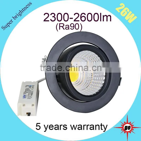 CE RoHS Approval Ajustble 26w CRI90 COB Led Gimbal Downlight photo-3