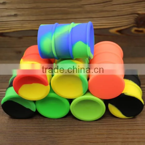 Customized Silicone Non-stick Container 26ml Concentrate Oil Silicone Wax Barrel Drum Silicone Weed Jar photo-2