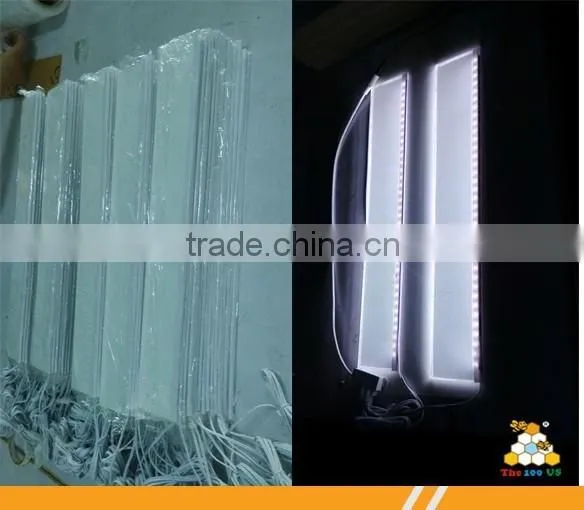 edged LED laser engraved light guide panel advertising display shelf