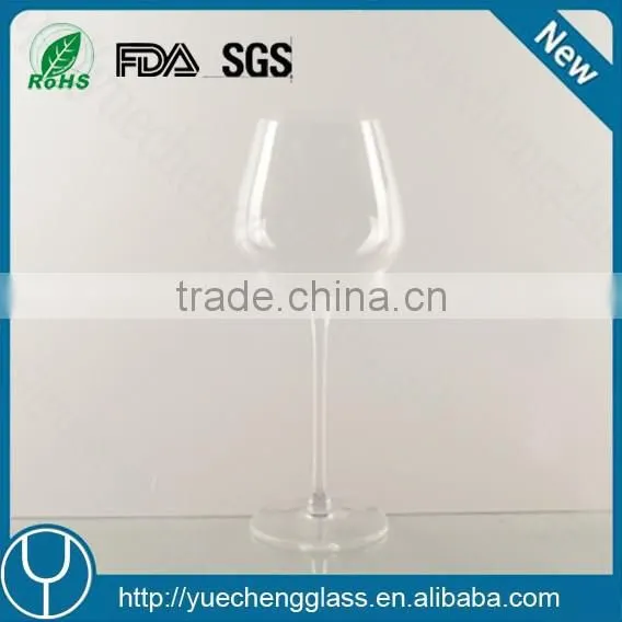 Promotional Clear Lead Free Wonky Bulk Crystal Wine Glass