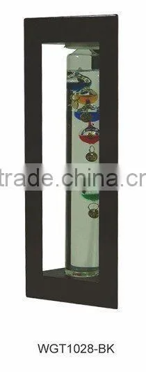 China Manufacture Triangular Wooden Frame Galileo Thermometer photo-6