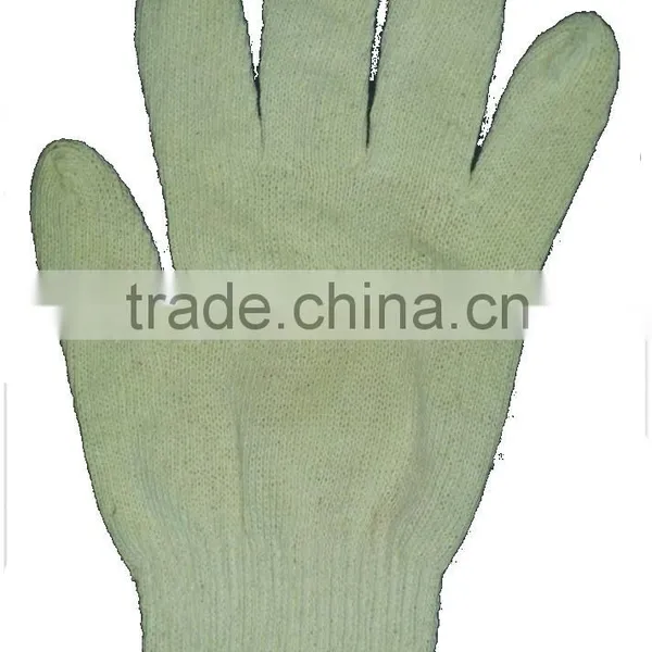 210 RAW WHITE 600 GRAMS 10 KNITTING COTTON SAFETY WORKING GLOVE photo-2