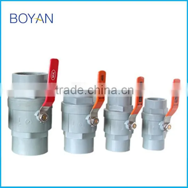 China Manufacturer Plastic PN10 UPVC 2pc Ball Valve