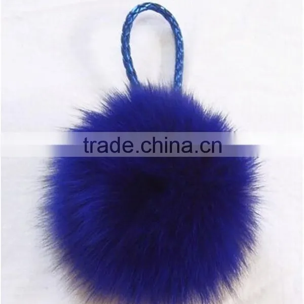 100% Genuine Fox Fur Ball for Keychain Bag Car Pendent photo-4