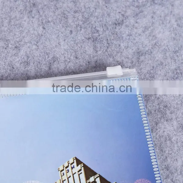 Business Promotion a4 Plastic Pvc Zipper Document Bag Slide Zip Lock Plastic Bag Pvc Plastic Zipper File Bag photo-5