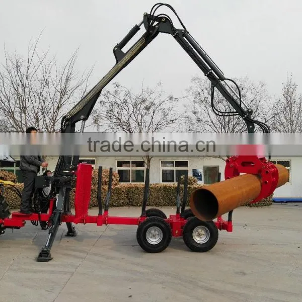 Log Loader With Trailer, Tractor Log Grapple,Forestry Trailer With Crane(Grapple) photo-3