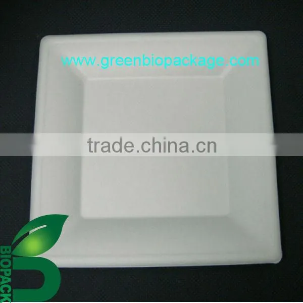 Food Packing Tableware Bamboo Pulp Square Plate