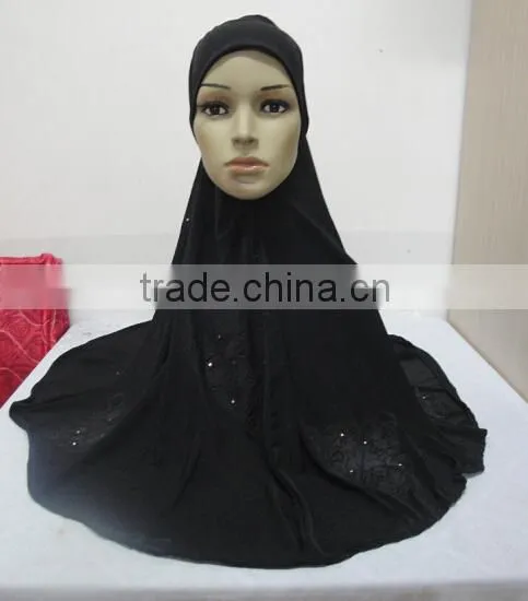 H306 Big Size Muslim Hijab With Flower Prints,islamic Scarf photo-6