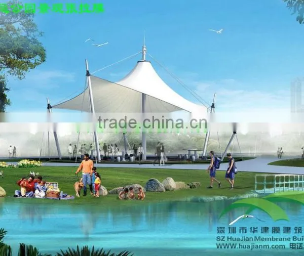 Tent Tensile Membrane Structure Canopy Applicatin for Parking Landscape PTFE ETFE photo-2