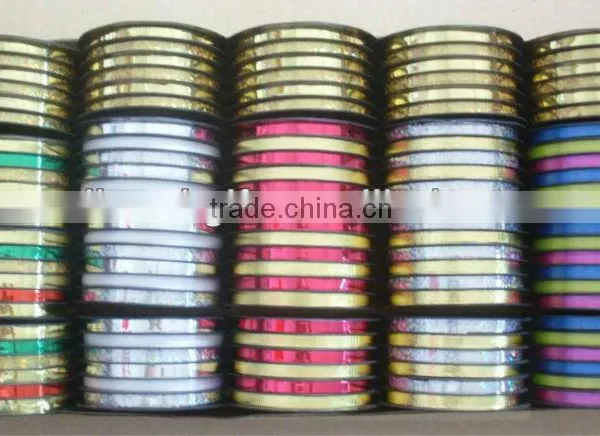 HOT SALE ! Six Channels 5mm Solid Metallic Curly Poly Ribbon Quality Choice photo-5