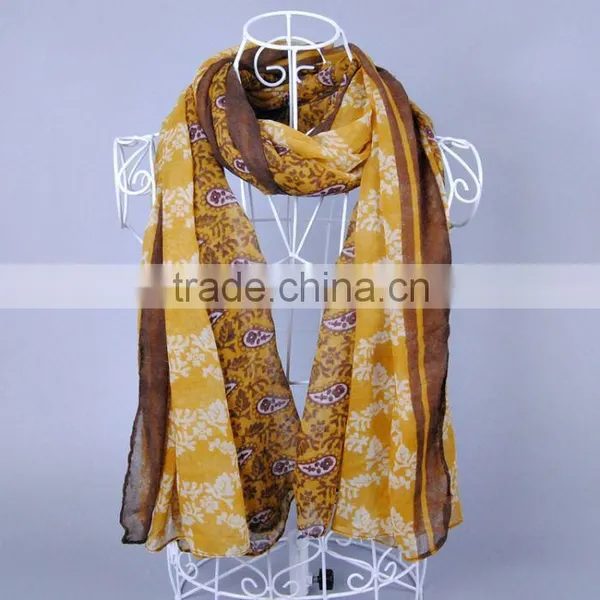 Women Fashion Bohemia Pattern Scarf Voile Scarves 180*90 Pashmina photo-6