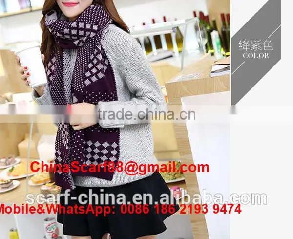 Plaid Wool Scarf Wholesale photo-2