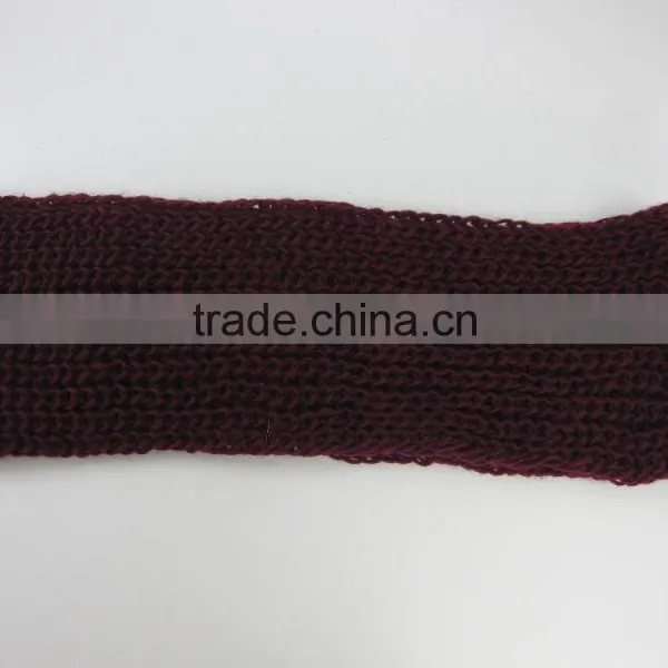 Stock Item Cheap Knit Neck Warmer Circle Scarf Burgundy Loop Scarf photo-4