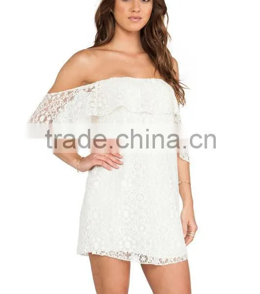 Women Party Dress Off the Shoulder Sleeveless Boulee Lace Party Dress Sexy Party Dress photo-4
