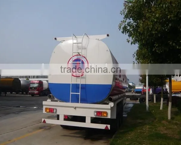 Carbon Steel Semi-trailer 45000-60000 Litres Fuel Tanker Truck Capacity photo-2
