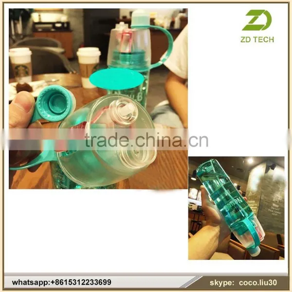 600ml Tritan Drinking Sport Multi Functional Water Mist Spray Bottle ZDS1901