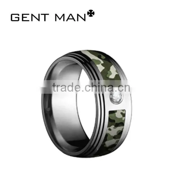 Latest Finger Ring Designs Western Style Beautiful Unique Camoflage Pattern One Stone Ring Designs photo-3