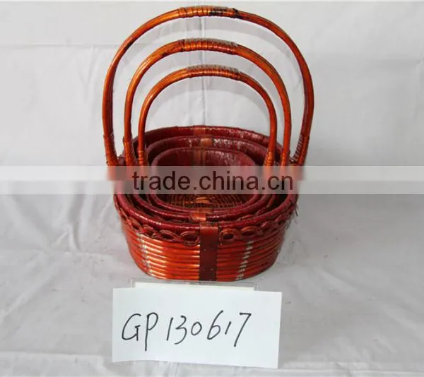 Wholesale Wicker Baskets Rattan Cane Webbing Christmas Gift Baskets Empty photo-6