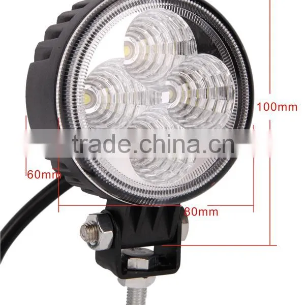 Hot Sale 12W LED Work Light Voltage 12/24V Waterproof Ip67 Spot Flood Beam for Offroad Suv Cars photo-2