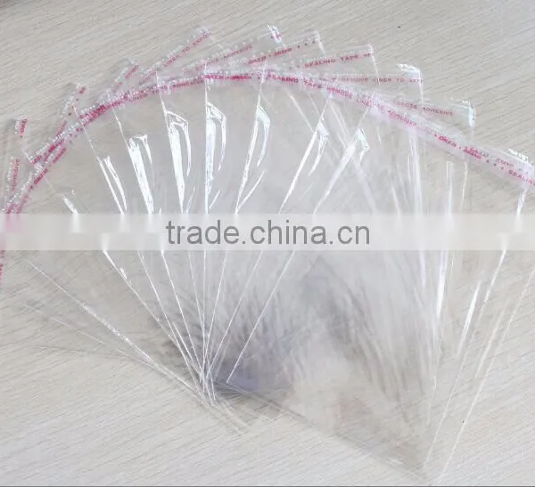 Clear OPP Bag With Adhesive Strip/Opp Cellophane Bags With Header