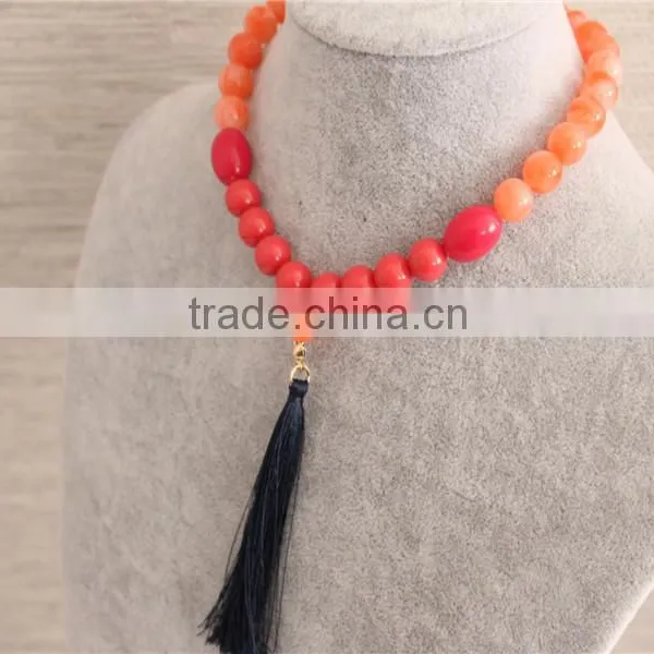 China Factory Stock Cheap Jewellery Women Necklace Arylic Bead Necklace photo-6