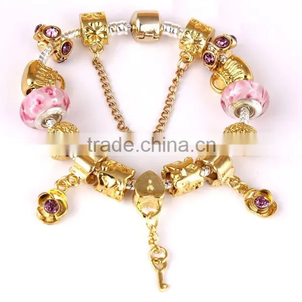 2015 Fashion Newly Developed Silver Snake Chain Customizable 925 Bracelet With European Beads photo-2