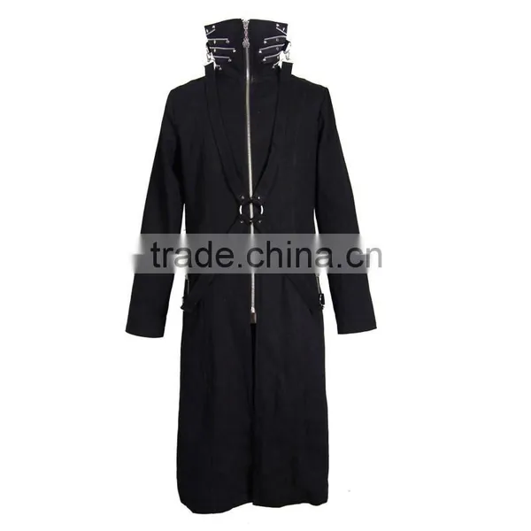 Devil Fashion 2015 Punk Long Coat in Winter CT009 photo-4