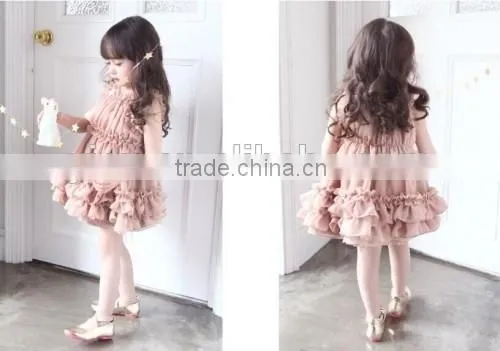Cute HandMade Baby Girl Dress Soft Chiffon Hand Made Baby Girl Dress photo-2