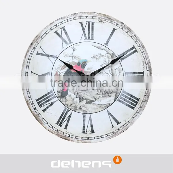 DEHENG 16 Antique Old Style MDF Wall Clock photo-2