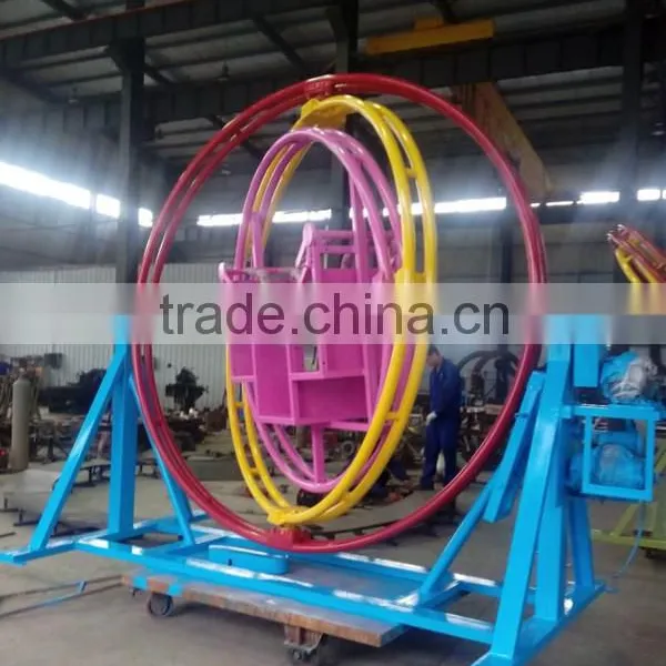 Thrilling Amusement Park Equipment Human Gyroscope Three Dimensional Space Ring Rides photo-6