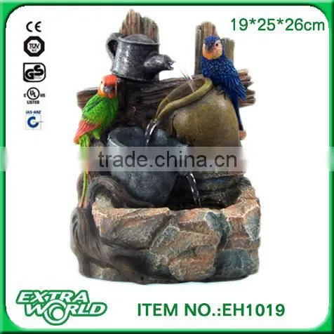 Home Decorative Small Fountain With Bird Drinking Water photo-2